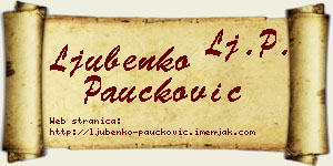 Ljubenko Paučković vizit kartica
